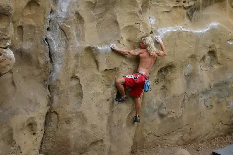 Rock Climbing at Stoney Point Park to face your fears, improve mood, and beat depression.