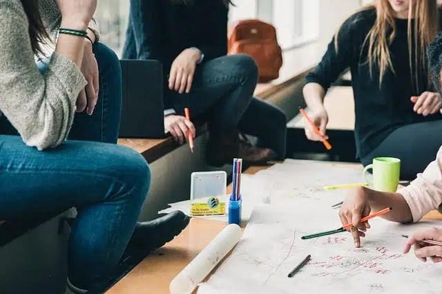 Group of people connecting and engaging in community activities in Roseville, CA.