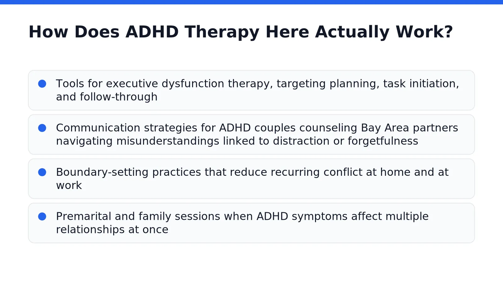 Therapist and client in a counseling session discussing ADHD strategies